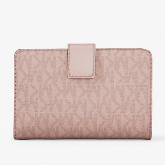 MICHAEL KORS Jet Set Medm Signature Logo BiFold Zip CN Wallet
Powder Blush 
NWT - Picture 3 of 16